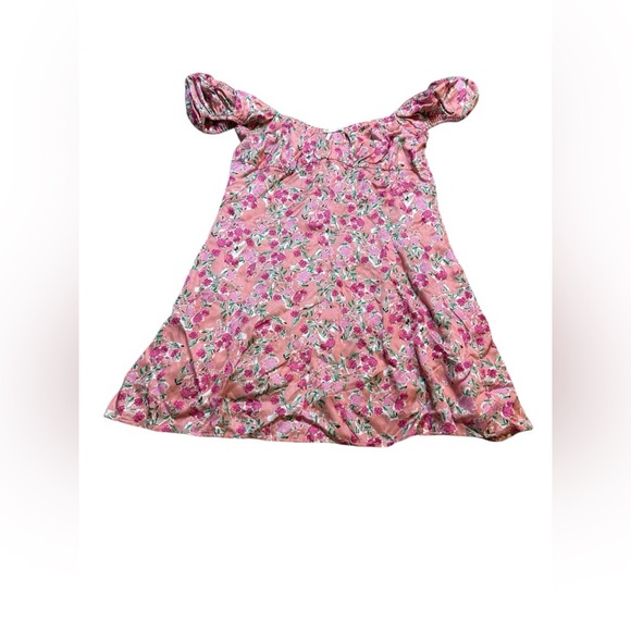 🌸 For Love & Lemons Antonia Mini Dress Pink Size L NWOT 💕✨ - Picture 3 of 5